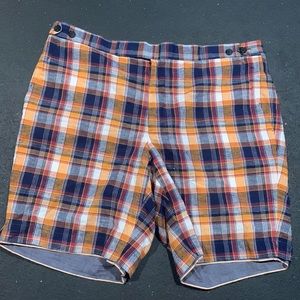 Billy Reid Heirloom Plaid Shorts Cotton Linen